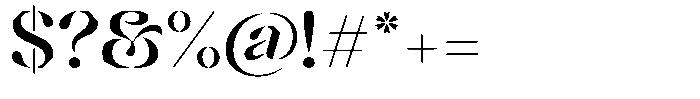Mixera Stencil E Expanded Font OTHER CHARS