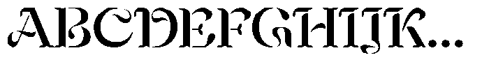 Mixera Stencil E Expanded Font UPPERCASE