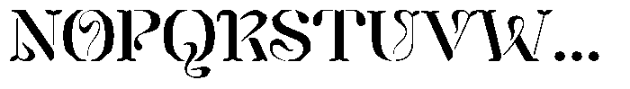 Mixera Stencil E Expanded Font UPPERCASE