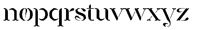 Mixera Stencil E Light Expanded Font LOWERCASE