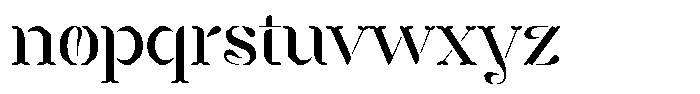 Mixera Stencil E Light Font LOWERCASE