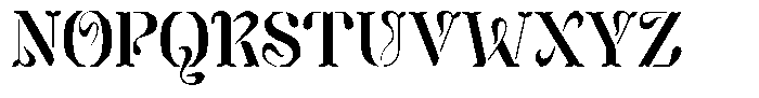 Mixera Stencil E Medium Condensed Font UPPERCASE