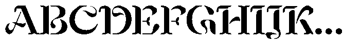 Mixera Stencil E Medium Expanded Font UPPERCASE
