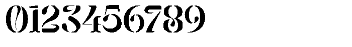 Mixera Stencil E Medium Font OTHER CHARS