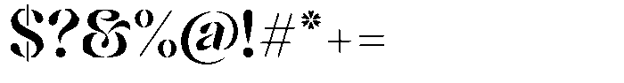 Mixera Stencil E Medium Font OTHER CHARS
