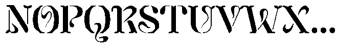 Mixera Stencil E Medium Font UPPERCASE