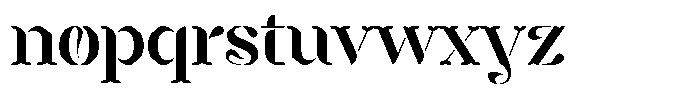 Mixera Stencil E Medium Font LOWERCASE