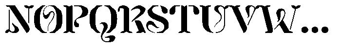 Mixera Stencil E Semi Bold Expanded Font UPPERCASE