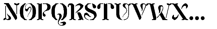 Mixera Stencil E Semi Bold Font UPPERCASE