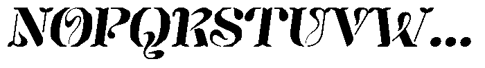 Mixera Stencil E Sl Bold Expanded Font UPPERCASE