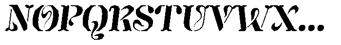 Mixera Stencil E Sl Bold Font UPPERCASE