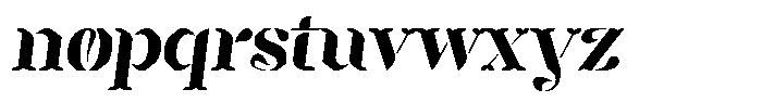Mixera Stencil E Sl Bold Font LOWERCASE