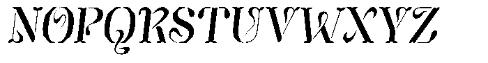 Mixera Stencil E Sl Condensed Font UPPERCASE