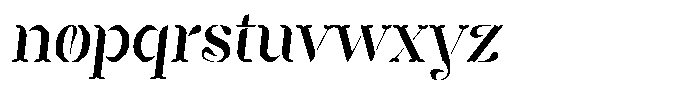 Mixera Stencil E Sl Condensed Font LOWERCASE