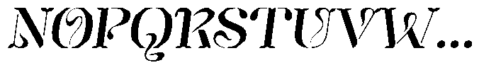 Mixera Stencil E Sl Expanded Font UPPERCASE