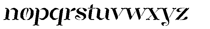 Mixera Stencil E Sl Expanded Font LOWERCASE