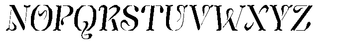 Mixera Stencil E Sl Light Condensed Font UPPERCASE