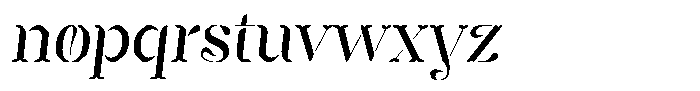 Mixera Stencil E Sl Light Condensed Font LOWERCASE