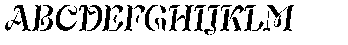 Mixera Stencil E Sl Medium Condensed Font UPPERCASE