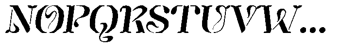 Mixera Stencil E Sl Medium Expanded Font UPPERCASE
