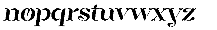 Mixera Stencil E Sl Medium Expanded Font LOWERCASE