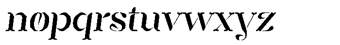 Mixera Stencil E Sl Regular Font LOWERCASE