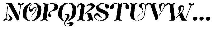 Mixera Stencil E Sl Semi Bold Expanded Font UPPERCASE