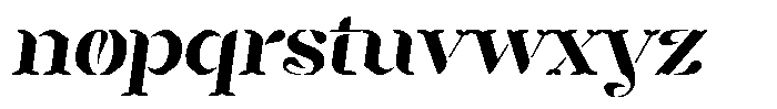 Mixera Stencil E Sl Semi Bold Expanded Font LOWERCASE