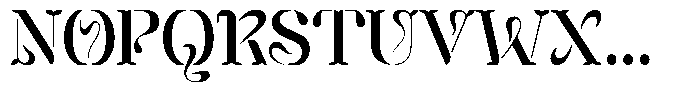 Mixera Variable Stencil C Regular Font UPPERCASE