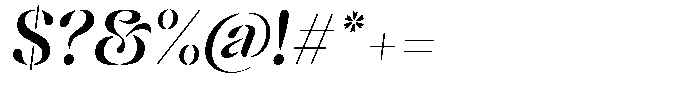 Mixera Variable Stencil C Sl Regular Font OTHER CHARS