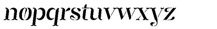 Mixera Variable Stencil C Sl Regular Font LOWERCASE