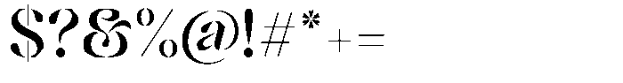 Mixera Variable Stencil E Regular Font OTHER CHARS