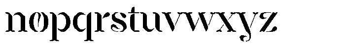 Mixera Variable Stencil E Regular Font LOWERCASE