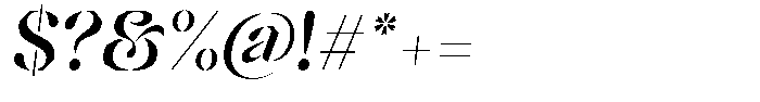 Mixera Variable Stencil E Sl Regular Font OTHER CHARS