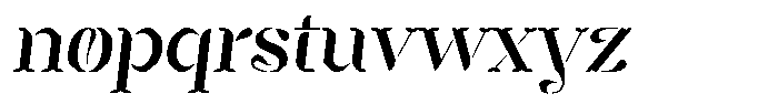 Mixera Variable Stencil E Sl Regular Font LOWERCASE