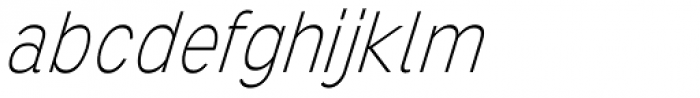 Mixolydian ExtraLight Italic Font LOWERCASE