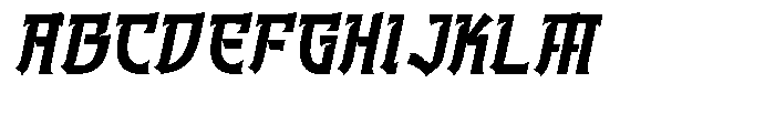 Miyukatsu Italic Font UPPERCASE
