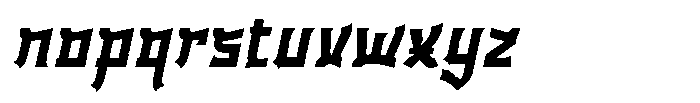 Miyukatsu Italic Font LOWERCASE