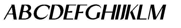 Mizhon Bold Sans Slanted Font UPPERCASE
