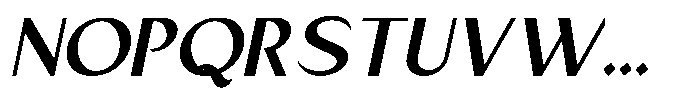 Mizhon Bold Sans Slanted Font UPPERCASE
