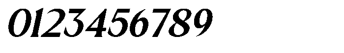 Mizhon Bold Serif Slanted Font OTHER CHARS