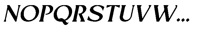Mizhon Bold Serif Slanted Font UPPERCASE