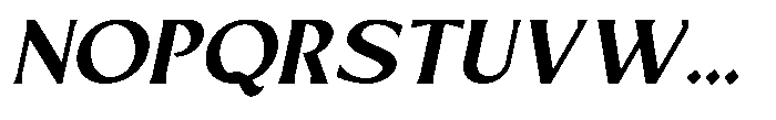 Mizhon Extra Bold Flare Slanted Font UPPERCASE