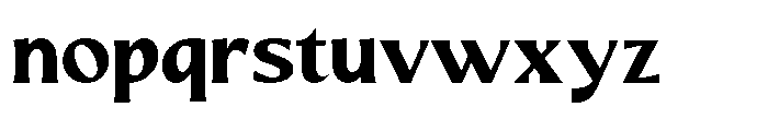 Mizhon Extra Bold Flare Font LOWERCASE