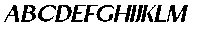 Mizhon Extra Bold Sans Slanted Font UPPERCASE