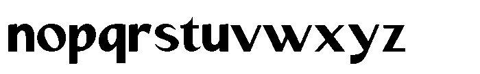 Mizhon Extra Bold Sans Font LOWERCASE