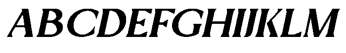 Mizhon Extra Bold Serif Slanted Font UPPERCASE