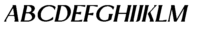 Mizhon Flare Bold Slanted Font UPPERCASE