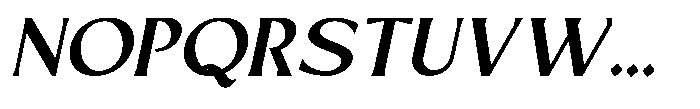 Mizhon Flare Bold Slanted Font UPPERCASE