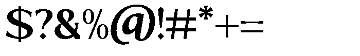 Mizhon Flare Bold Font OTHER CHARS